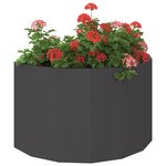vidaXL Jardinière Noir 90 x 45 x 50 cm Acier