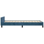 vidaXL Cadre de lit sans matelas bleu foncé 90x200 cm velours