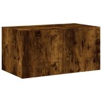 vidaXL Unités murales TV avec LED 5 Pièces chêne fumé bois d'ingénierie