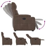 vidaXL Fauteuil inclinable marron tissu microfibre