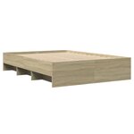 vidaXL Cadre de lit sans matelas chêne sonoma 140x190 cm