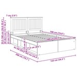 vidaXL Cadre de lit Chêne fumé 140 x 190 cm Pin massif