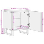 vidaXL Table de chevet 40x34x46 cm bois de manguier massif
