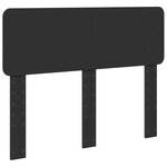 vidaXL Cadre de lit avec tête de lit Noir 135 x 190 cm Pin massif