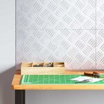 vidaXL Plaques à damier 4 Pièces Argent 50 x 25 cm Aluminium