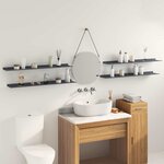 vidaXL Étagère flottante 4 Pièces Anthracite 100 x 18 x 2 5 cm Acier