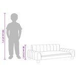 vidaXL Canapé pour enfants crème 90x53x30 cm tissu