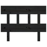 vidaXL Tête de lit Noir 93 5x3x81 cm Bois massif de pin