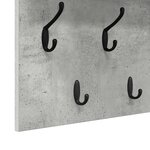vidaXL Porte-manteau mural avec étagère avec stockage Gris béton 100 x 40 x 12 cm