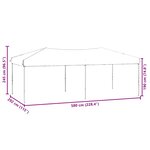 vidaXL Tente de réception pliable avec parois Rouge 3x6 m