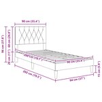 vidaXL Cadre de lit avec tête de lit Vert foncé 90 x 200 cm Velours