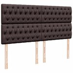 vidaXL Sommier à lattes de lit avec matelas Marron foncé 180x200 cm