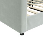 vidaXL Lit de jour gris clair 100x190 cm velours