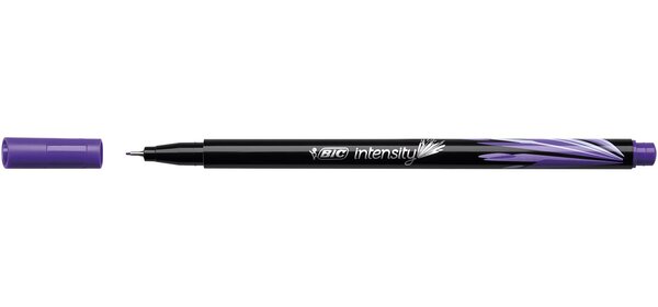 Stylo Feutre Fineliner Intensity Pointe Baguée métal Fine 0 4mm Violet x 12 BIC