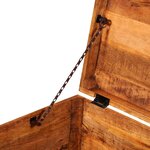 vidaXL Coffre de rangement cubique Bois massif de manguier