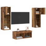 vidaXL Meubles TV muraux 4 Pièces Chêne artisanal 40 x 30 x 30 cm