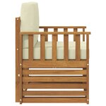 vidaXL Canapé d’extérieur Bois d'acacia massif et polyester Naturel