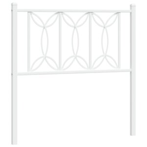 vidaXL Tête de lit métal blanc 75 cm