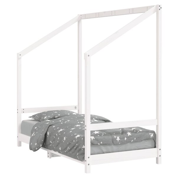 vidaXL Cadre de lit pour enfant blanc 80x160 cm bois de pin massif