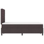 vidaXL Lit à ressorts avec matelas Marron foncé 120 x 190 cm tissu