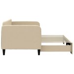 vidaXL Lit de jour avec lit gigogne crème 80x200 cm tissu