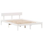 vidaXL Cadre de lit sans matelas blanc 140x200 cm bois de pin massif