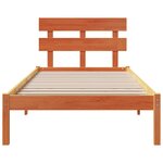 vidaXL Cadre de lit Marron 75 x 190 cm Bois de pin massif