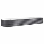 vidaXL Lit surélevé de jardin Acier galvanisé Anthracite