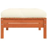 vidaXL Repose-pieds de jardin avec coussins lot de 2 bois massif pin