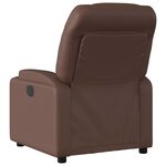 vidaXL Fauteuil inclinable électrique Marron Similicuir