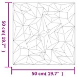 vidaXL Panneaux muraux 12 Pièces blanc 50x50 cm XPS 3 m² améthyste
