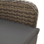 vidaXL Ensemble de bistro de jardin 7 Pièces coussins gris poly rotin