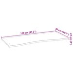 vidaXL Dessus de bureau marron clair bois chêne massif rectangulaire