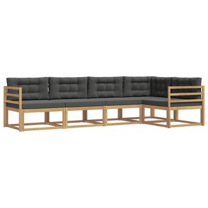 vidaXL Ensemble de canapés d'extérieur 4 pc Blanc et anthracite