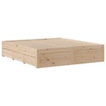 vidaXL Cadre de lit sans matelas avec tiroirs 200x200 cm bois de pin