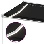 vidaXL Auvent manuel rétractable avec LED 450x350 cm Anthracite