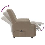 vidaXL Fauteuil inclinable Taupe Similicuir daim