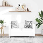 vidaXL Canapé à 2 places cuir artificiel blanc
