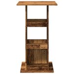 vidaXL Table de bar avec rangement vieux bois bois d’ingénierie