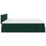 VidaXL Cadre de lit ottoman avec matelas vert foncé 160x200 cm velours