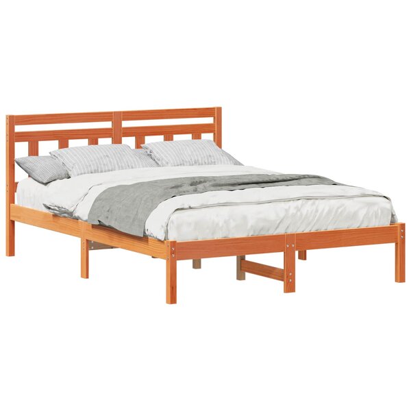 vidaXL Cadre de lit Marron 120 x 200 cm Pin massif