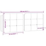 vidaXL Coussin de tête de lit noir et blanc 120 cm similicuir