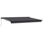 vidaXL Auvent Rétractable Anthracite 450 × 300 cm Tissu  Métal