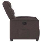 vidaXL Fauteuil inclinable Marron foncé Tissu