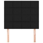 vidaXL Tête de lit Noir 100x5x118/128 cm Tissu
