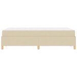 vidaXL Cadre de lit avec matelas Crème 120 x 200 cm tissu