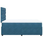 vidaXL Sommier à lattes de lit et matelas Bleu foncé 120x200cm Velours