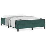 vidaXL Lit boxspring avec matelas Vert foncé 140 x 210 cm Velours