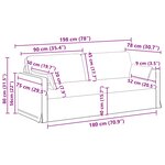 vidaXL Canapé Gris clair 198 x 78 x 80 cm tissu