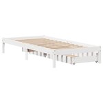 vidaXL Cadre de lit sans matelas blanc 100x200 cm bois de pin massif